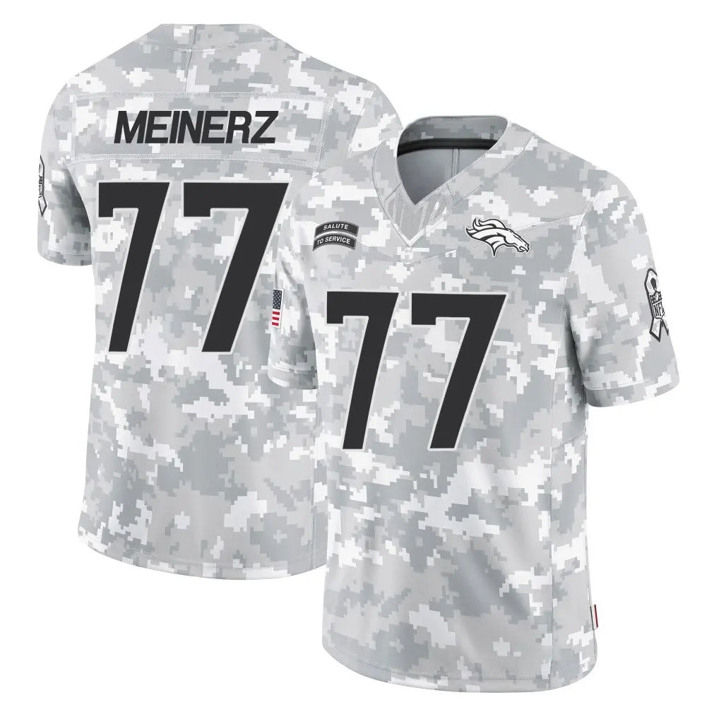 Pouc D.Broncos #77 Quinn Meinerz Player Arctic Camo Salute To Service Limited Stitched Jerseys