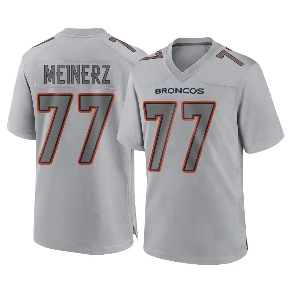 Pouc D.Broncos #77 Quinn Meinerz Player Gray Atmosphere Fashion Limited Game Stitched Jerseys