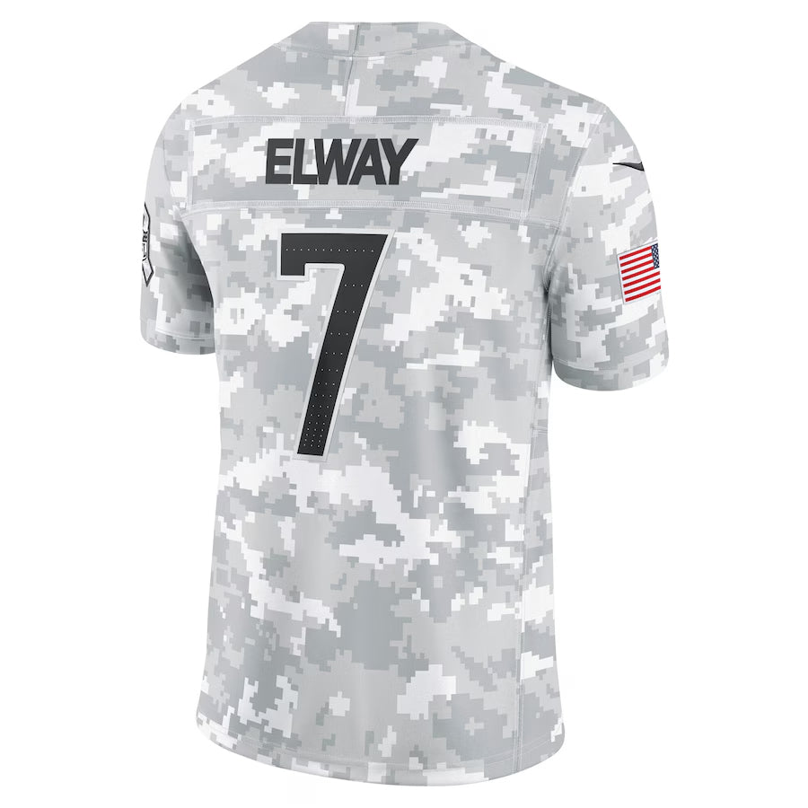 Pouc D.Broncos #7 John Elway Player Arctic Camo Salute to Service Limited Stitched Jerseys