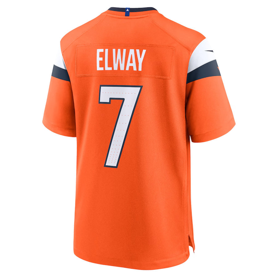 Pouc D.Broncos #7 John Elway Player Orange Home Game Stitched Jerseys