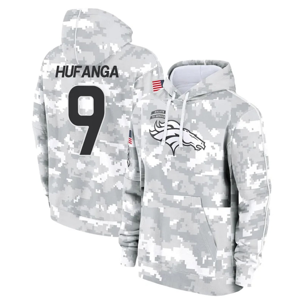 Pouc D.Broncos #9 Talanoa Hufanga Player Arctic Camo Salute to Service Hoodies Limited Game Stitched Jerseys