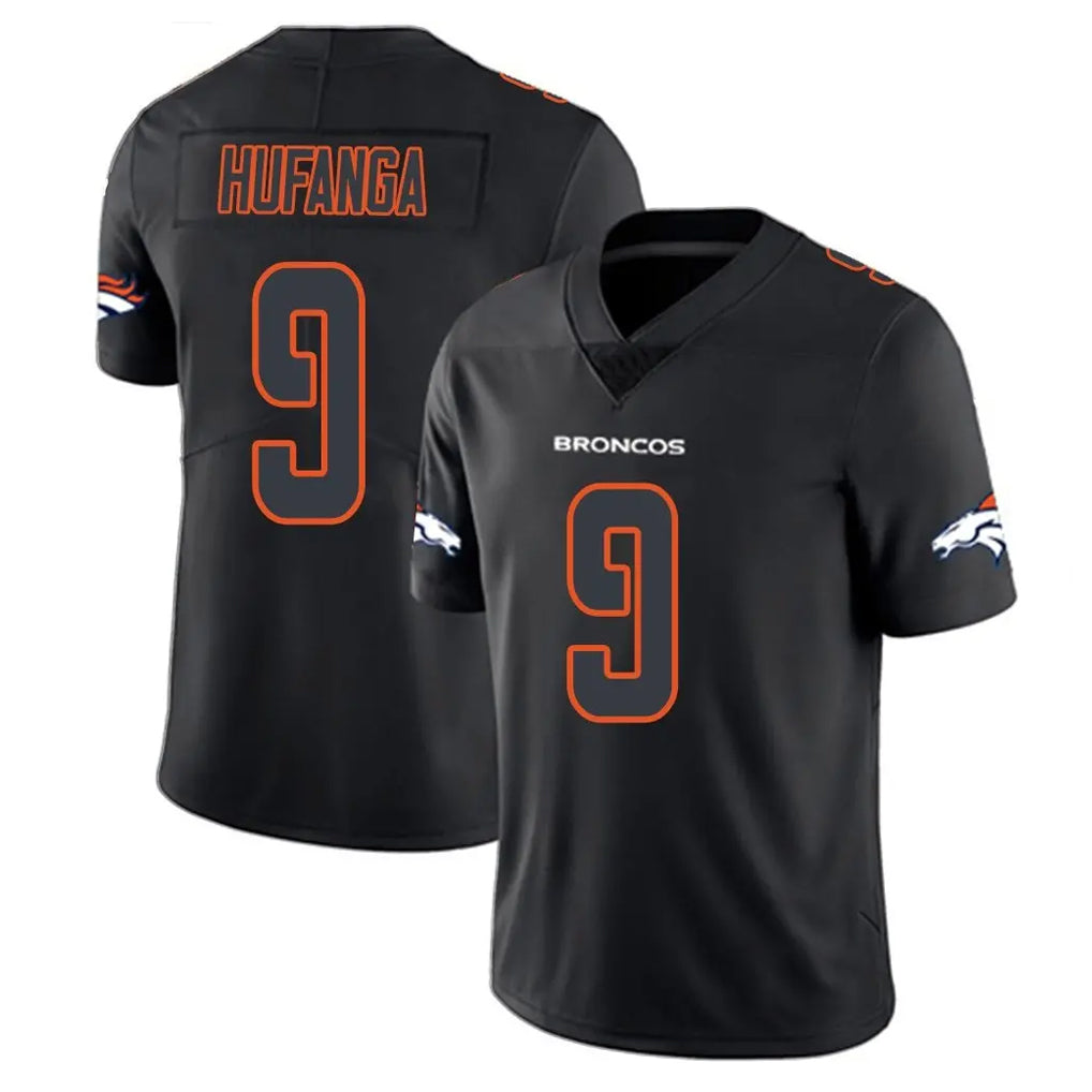 Pouc D.Broncos #9 Talanoa Hufanga Player Black Impact Limited Game Stitched Jerseys