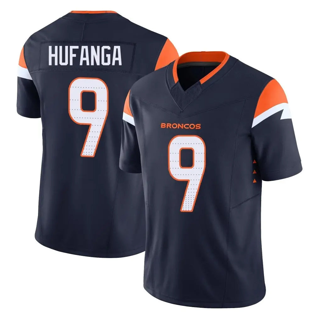 Pouc D.Broncos #9 Talanoa Hufanga Player Navy Limited Vapor F.U.S.E. Home Game Stitched Jerseys