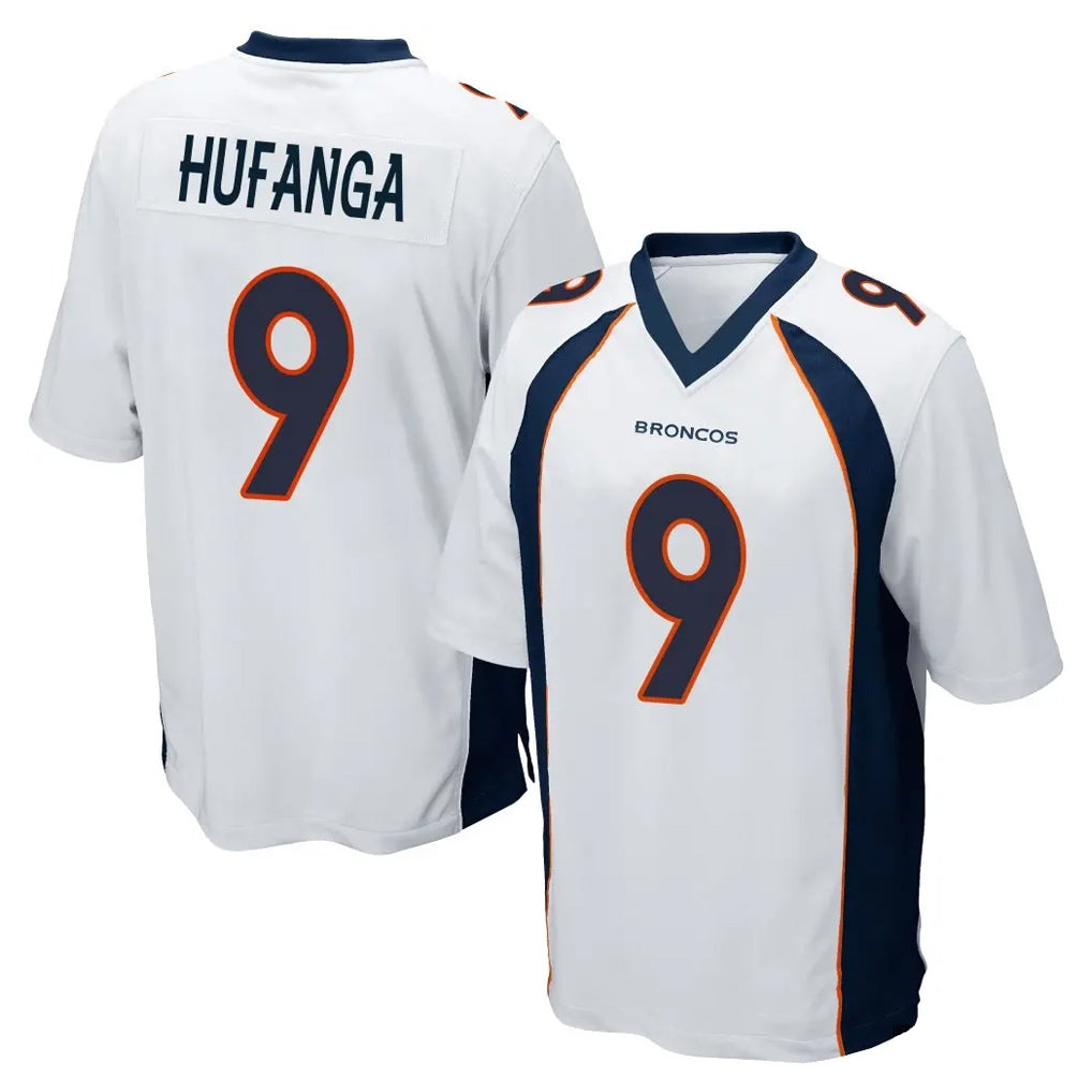 Pouc D.Broncos #9 Talanoa Hufanga Player White Game Stitched Jerseys
