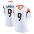 Pouc D.Broncos #9 Talanoa Hufanga Player White Home Game Stitched Jerseys