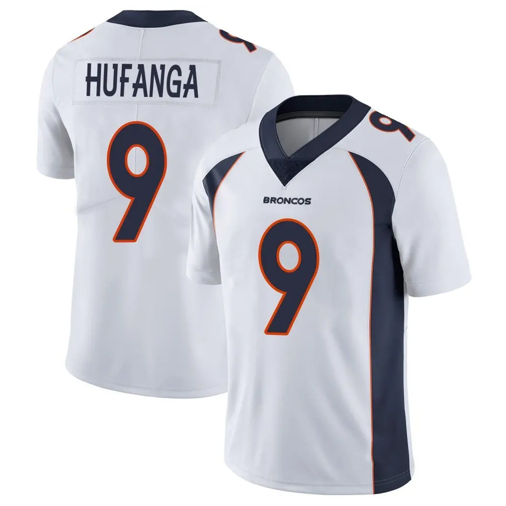 Pouc D.Broncos #9 Talanoa Hufanga Player White Vapor Untouchable Limited Home Game Stitched Jerseys