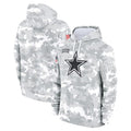 Pouc D.Cowboys Arctic Camo Salute to Service Hoodies Limited Game Blank Player Stitched Jerseys