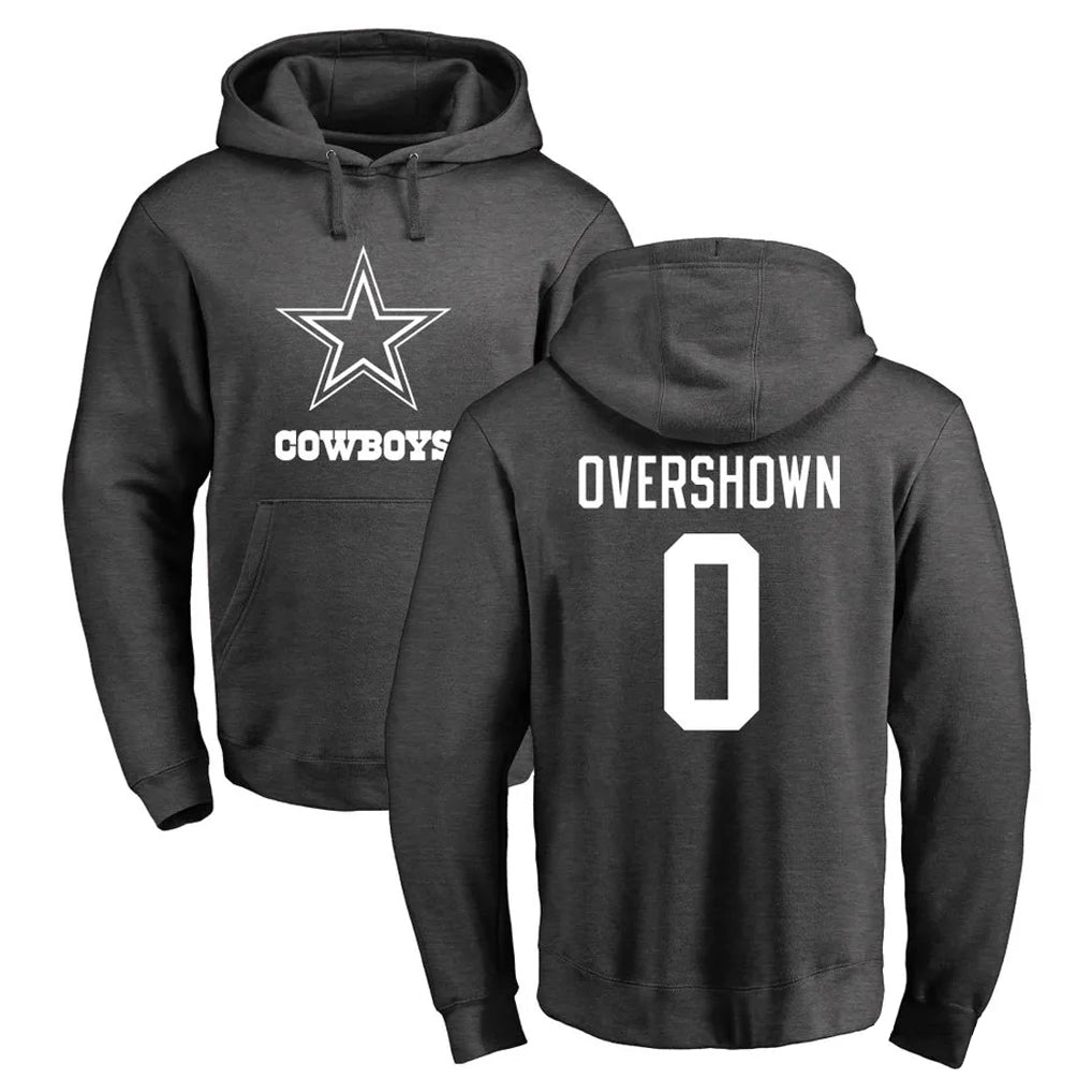 Pouc D.Cowboys #0 DeMarvion Overshown Player Ash One Color Pullover Hoodie Limited Stitched Jerseys