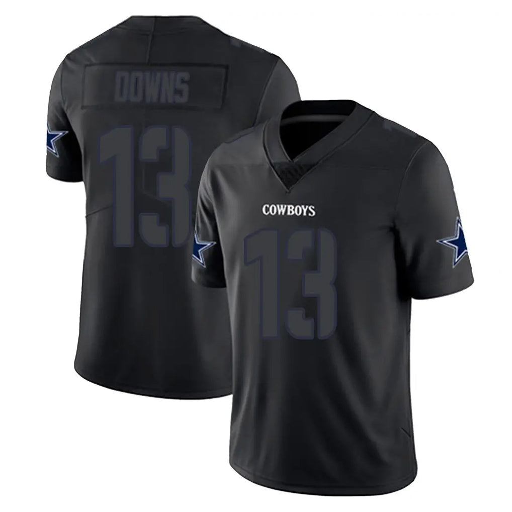 Pouc D.Cowboys #13 Caleb Downs Player Black Impact Limited Home Game Stitched Jerseys