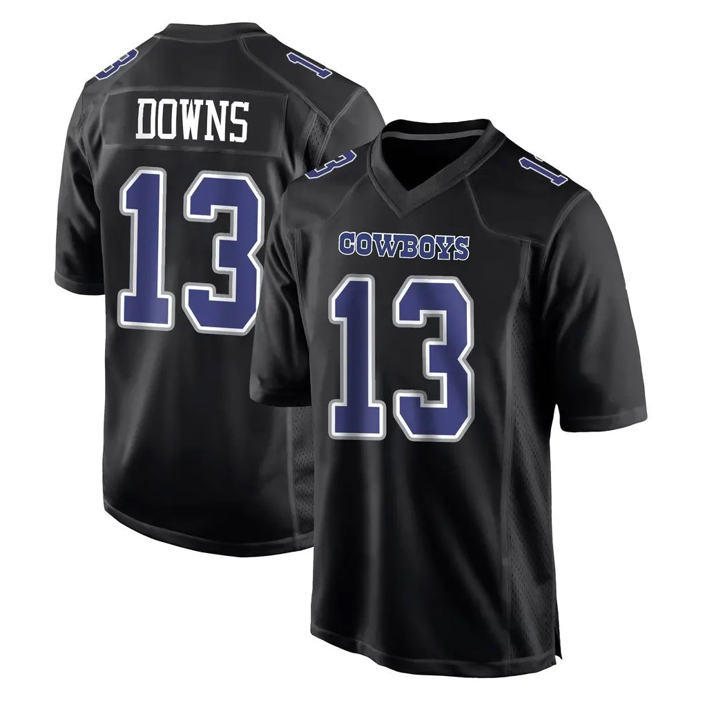Pouc D.Cowboys #13 Caleb Downs Player Carbon Black Fashion Home Game Stitched Jerseys
