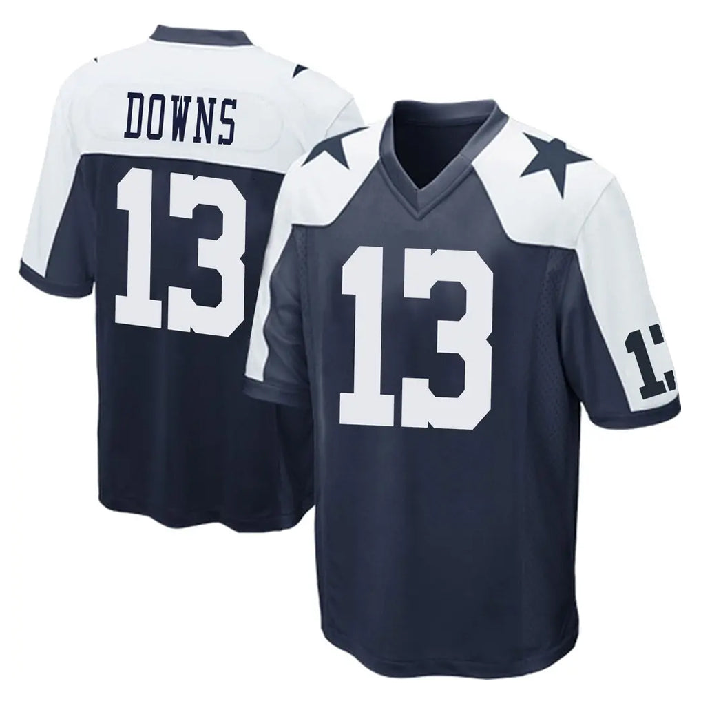 Pouc D.Cowboys #13 Caleb Downs Player Navy-White Alternate Home Game Stitched Jerseys