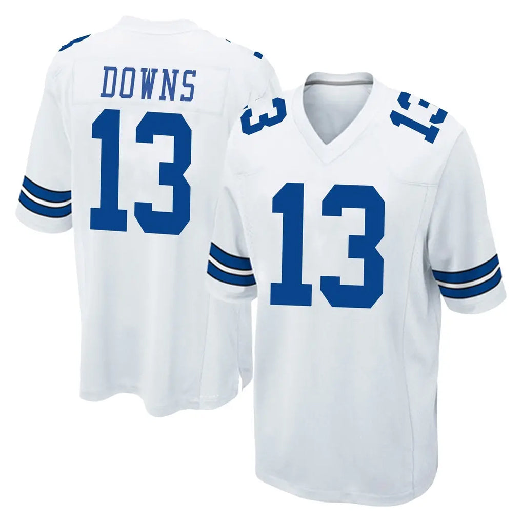Pouc D.Cowboys #13 Caleb Downs Player White Home Game Stitched Jerseys