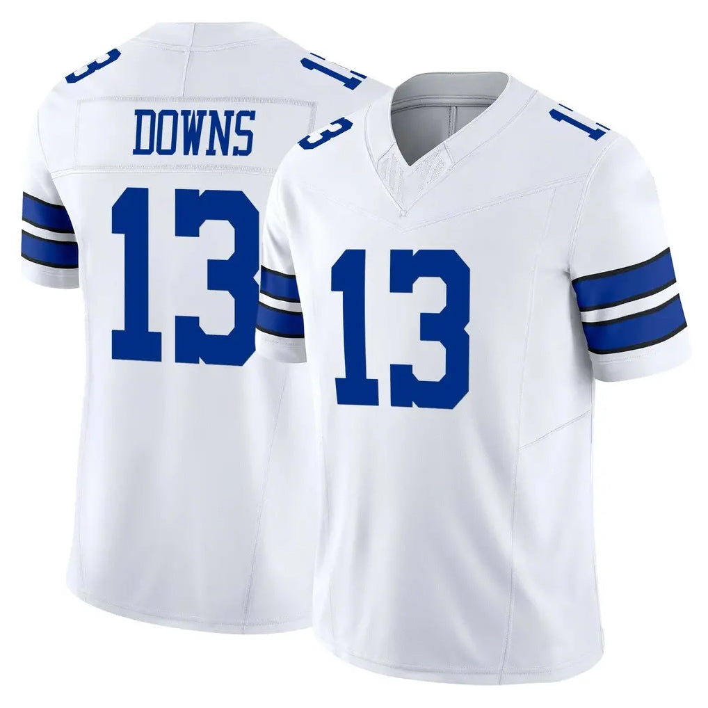 Pouc D.Cowboys #13 Caleb Downs Player White Limited Vapor F.U.S.E. Home Game Stitched Jerseys