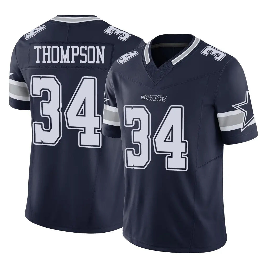 Pouc D.Cowboys #34 Jalen Thompson Player Navy Limited Vapor F.U.S.E. Home Game Stitched Jerseys