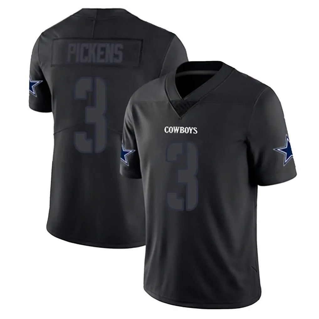 Pouc D.Cowboys #3 George Pickens Player Black Impact Limited Home Game Stitched Jerseys