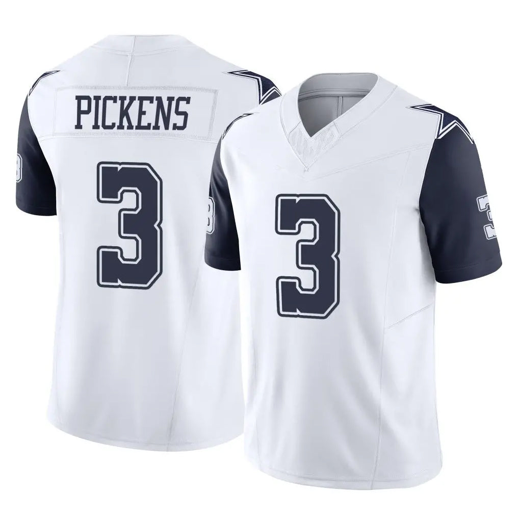 Pouc D.Cowboys #3 George Pickens Player White-Navy Limited Vapor F.U.S.E. Home Game Stitched Jerseys