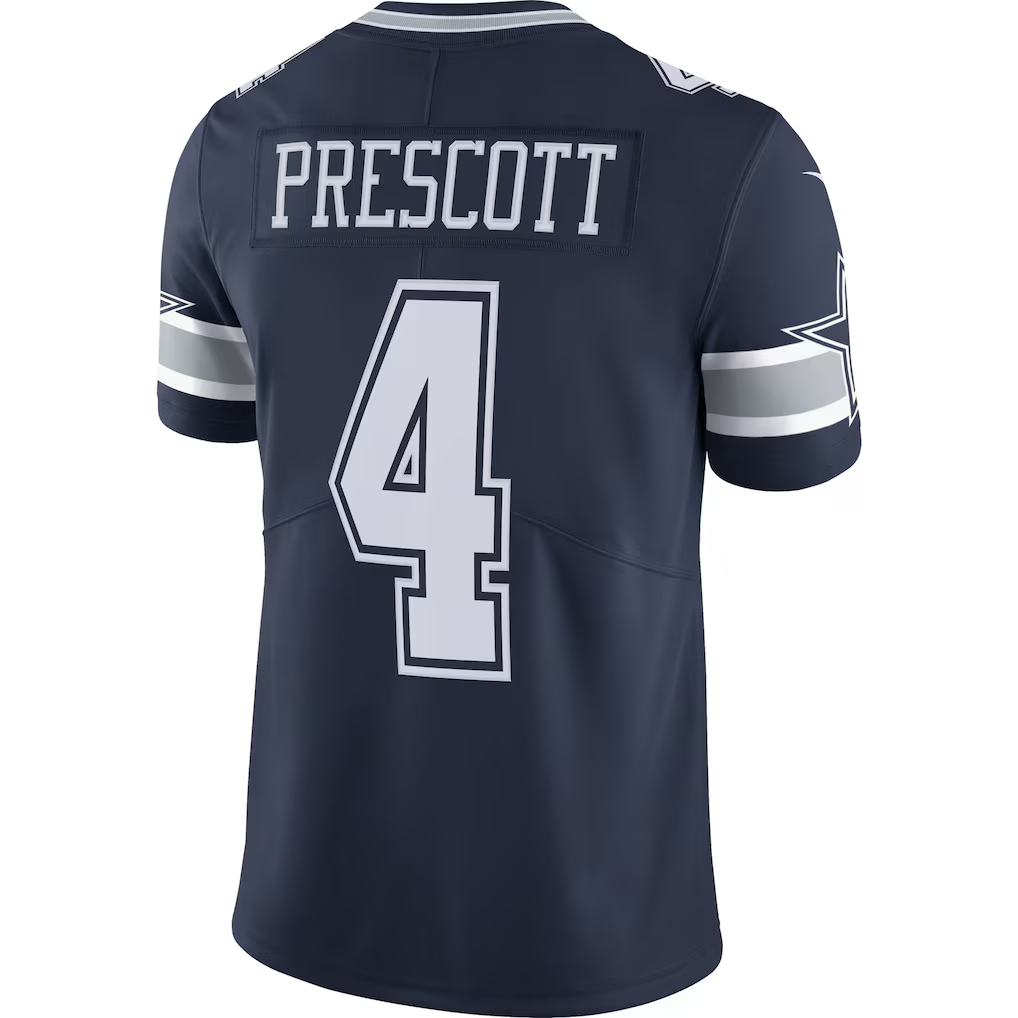 Pouc D.Cowboys #4 Dak Prescott Navy Vapor F.U.S.E. Limited Stitched Jerseys