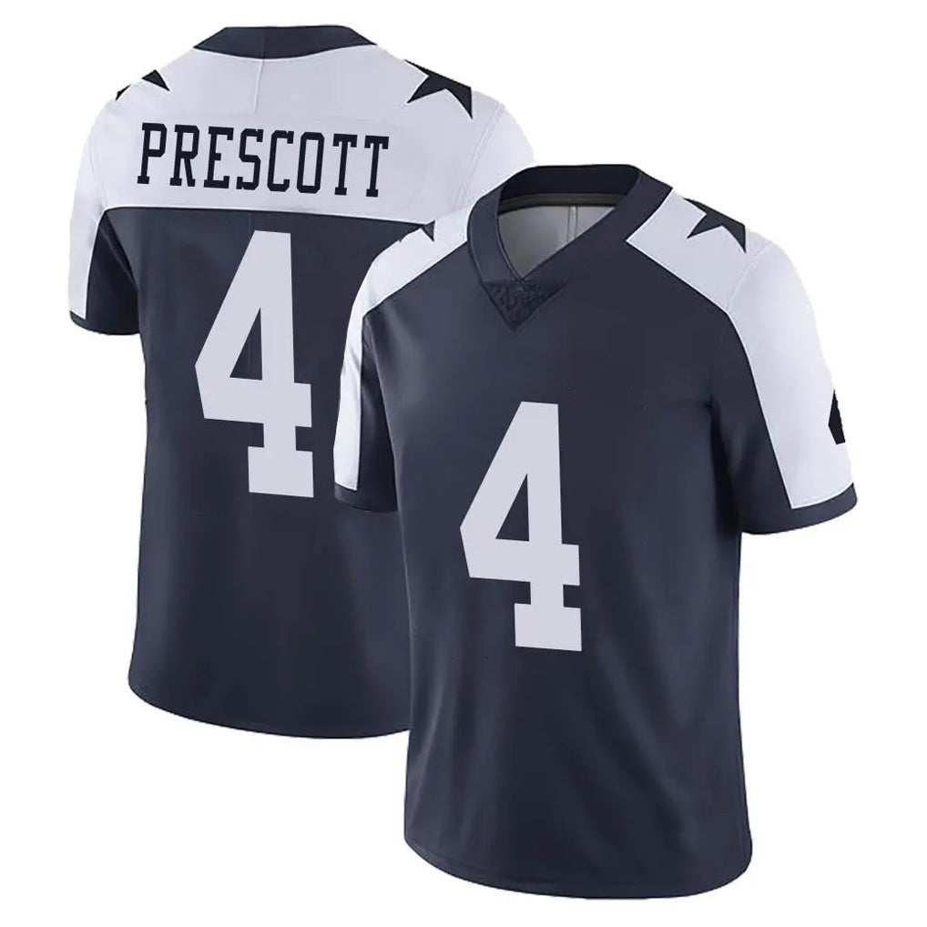 Pouc D.Cowboys #4 Dak Prescott Player Navy-White Limited Alternate Vapor Untouchable Home Game Stitched Jerseys