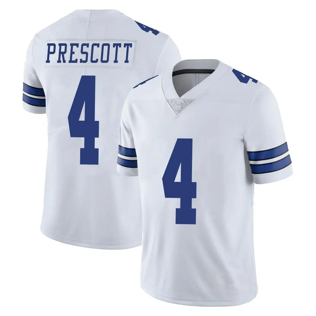 Pouc D.Cowboys #4 Dak Prescott Player White Vapor Untouchable Limited Home Game Stitched Jerseys