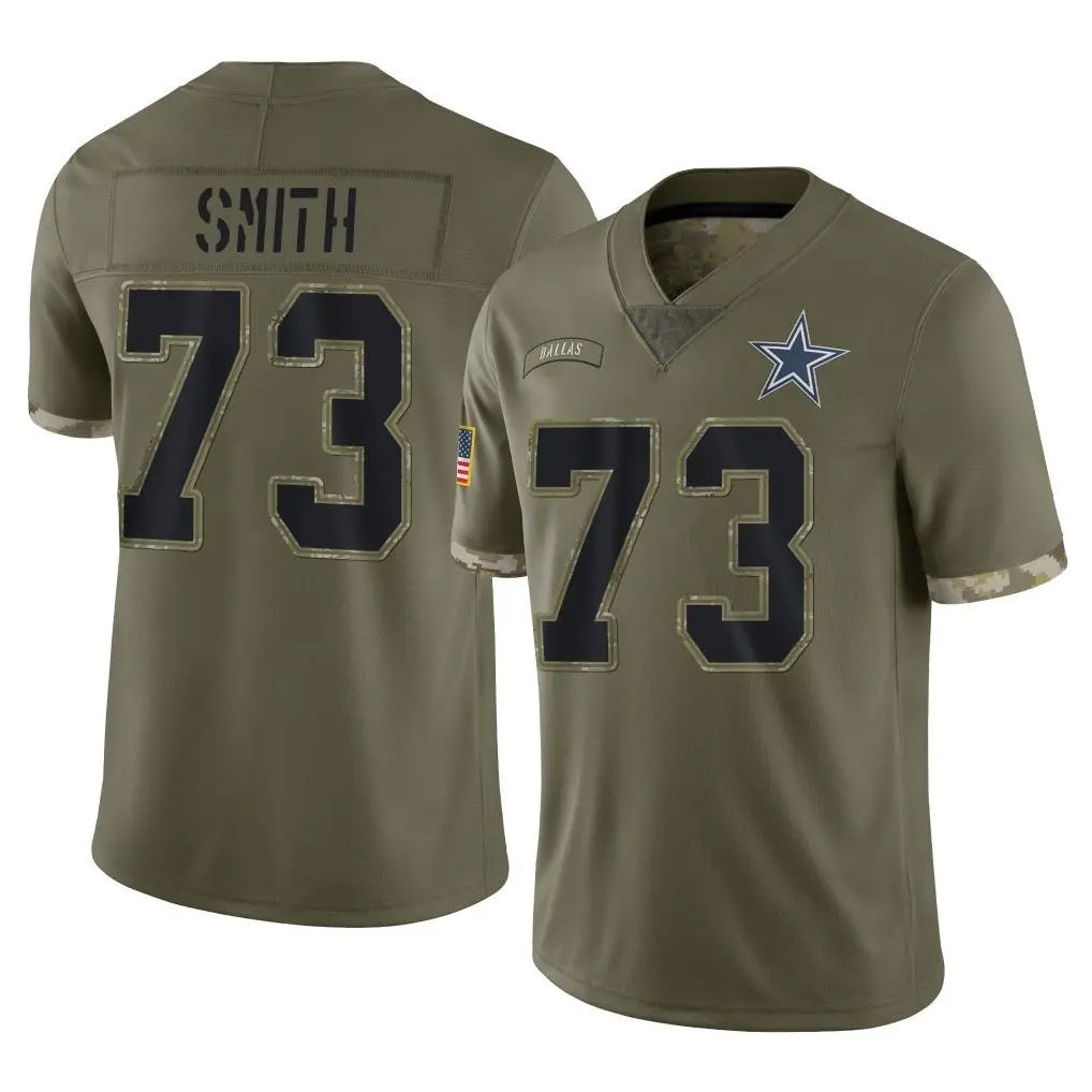 Pouc D.Cowboys #73 Tyler Smith Player Olive Salute to Service Limited Game Stitched Jerseys