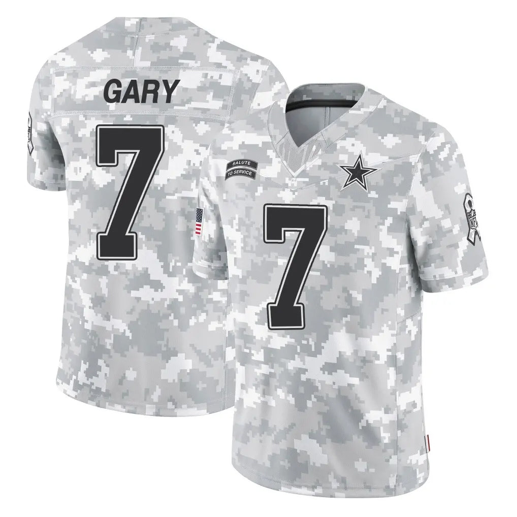 Pouc D.Cowboys #7 Rashan Gary Player Arctic Camo Salute to Service Limited Home Game Stitched Jerseys