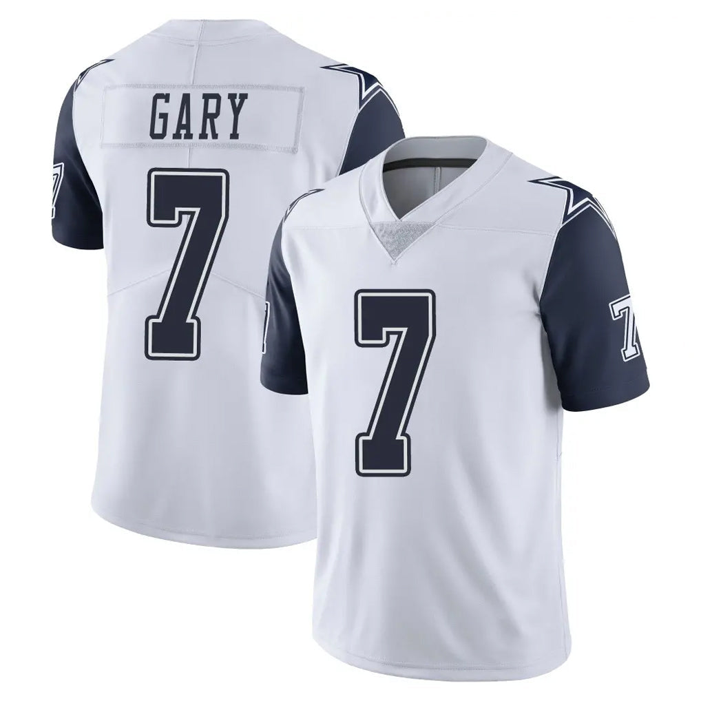 Pouc D.Cowboys #7 Rashan Gary Player White-Navy Limited Color Rush Vapor Untouchable Home Game Stitched Jerseys