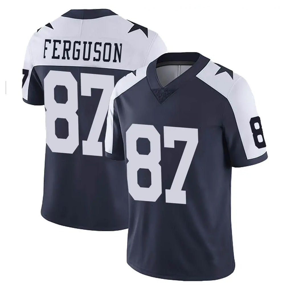 Pouc D.Cowboys #87 Jake Ferguson Player Navy-White Limited Alternate Vapor Untouchable Home Game Stitched Jerseys