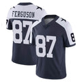 Pouc D.Cowboys #87 Jake Ferguson Player Navy-White Limited Alternate Vapor Untouchable Home Game Stitched Jerseys