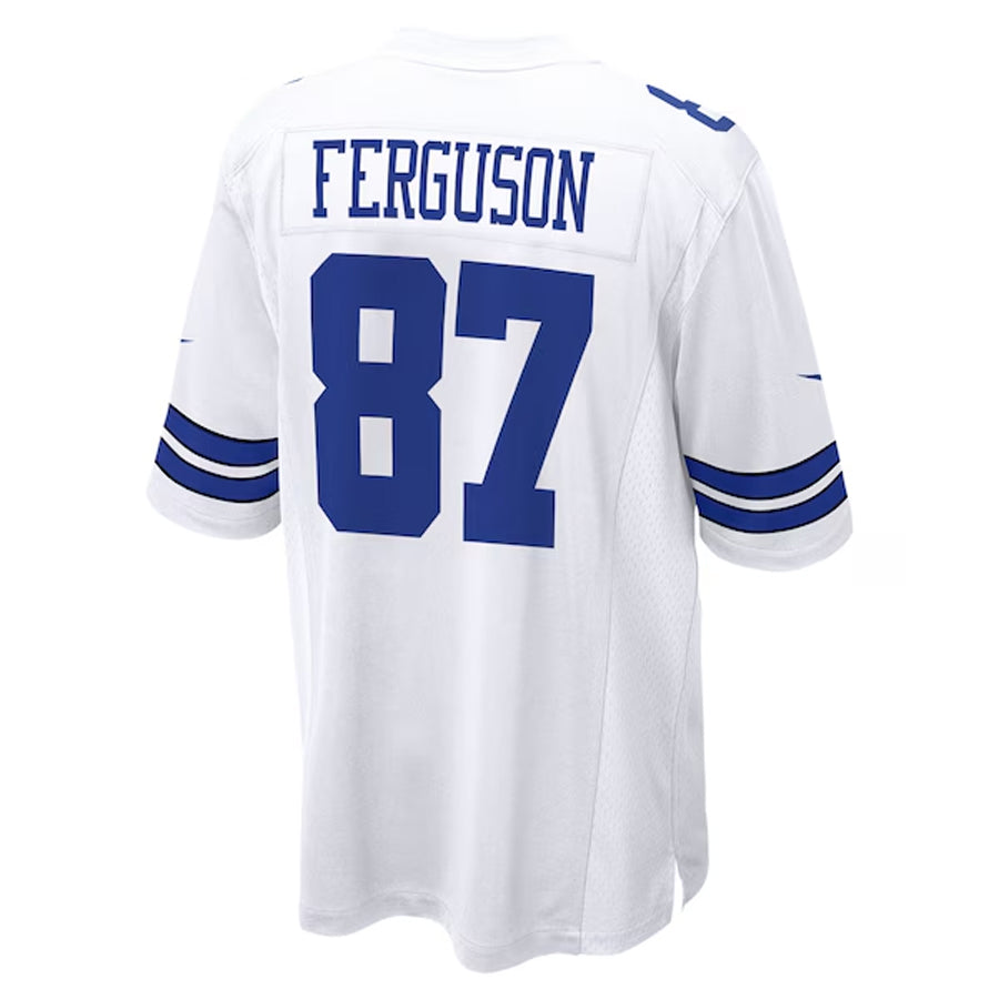 Pouc D.Cowboys #87 Jake Ferguson Player White Home Game Stitched Jerseys