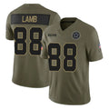 Pouc D.Cowboys #88 CeeDee Lamb Player Olive 2025 Salute to Service Limited Home Game Stitched Jerseys