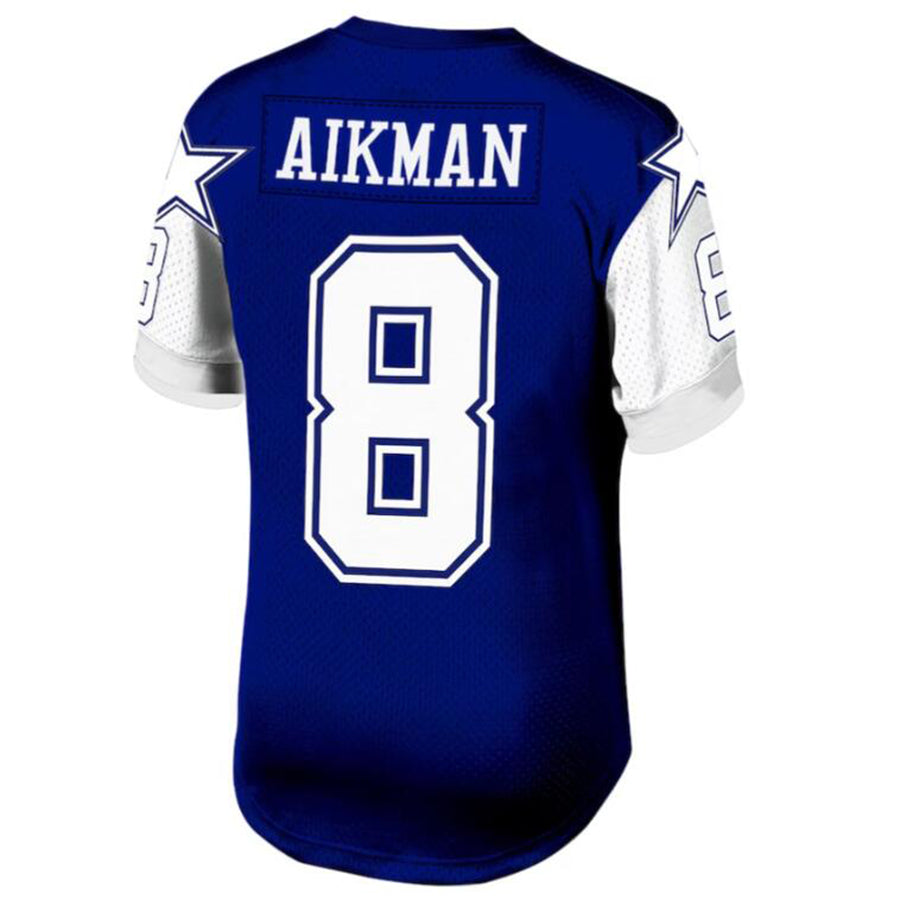 Pouc D.Cowboys #8 Troy Aikman Navy Legacy Replica Jersey American Stitched Jersey
