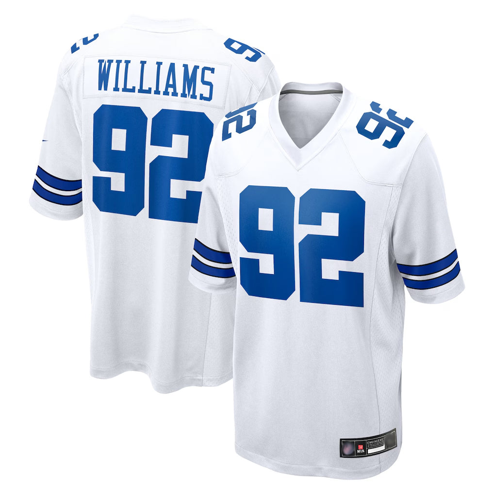 Pouc D.Cowboys #92 Quinnen Williams Player White Home Game Stitched Jerseys