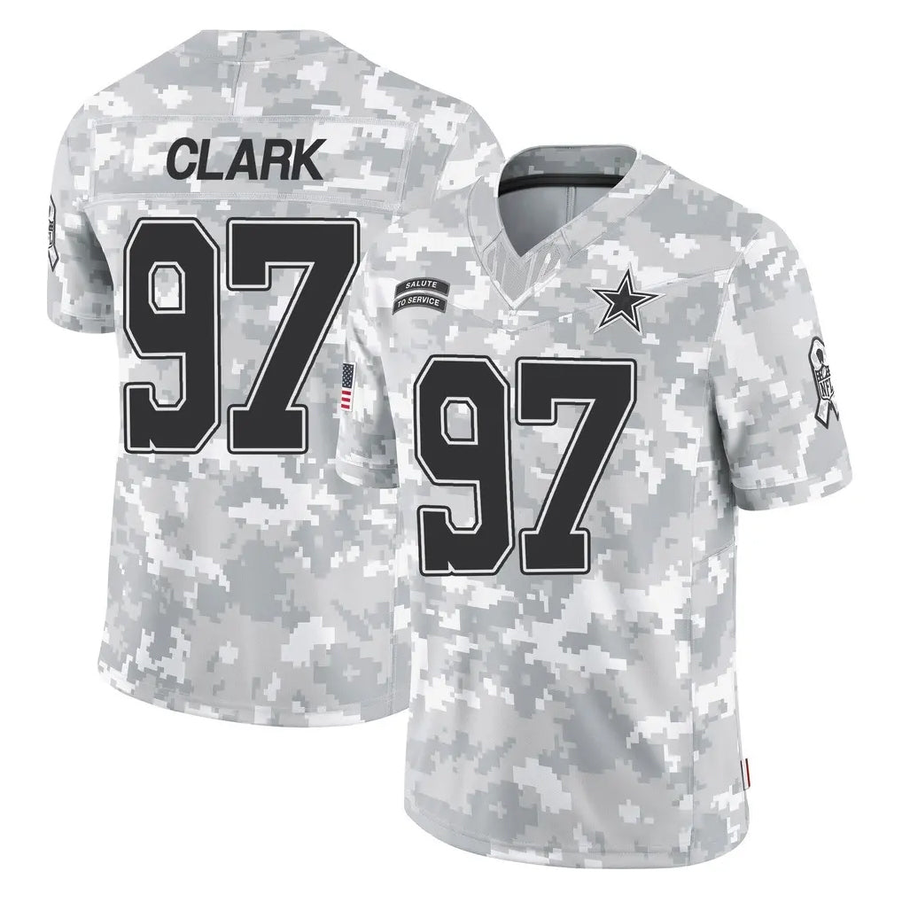 Pouc D.Cowboys #97 Kenny Clark Player Arctic Camo Salute to Service Limited Home Game Stitched Jerseys