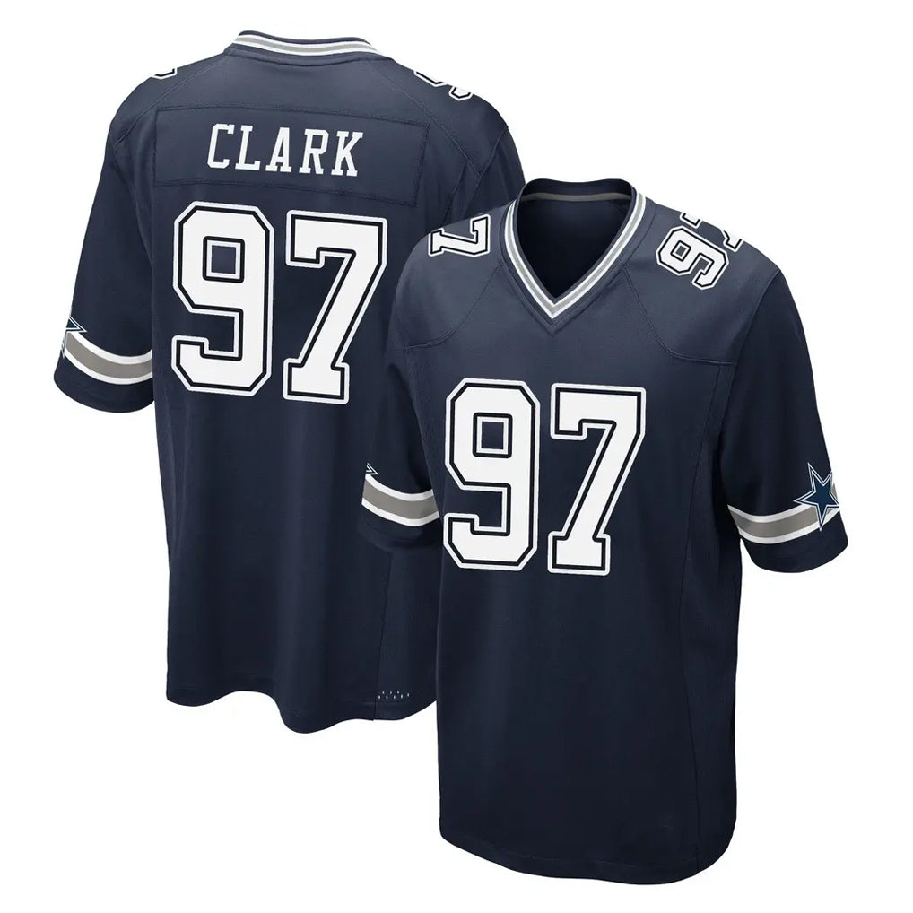 Pouc D.Cowboys #97 Kenny Clark Player Navy Home Game Stitched Jerseys