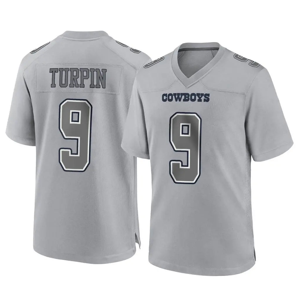 Pouc D.Cowboys #9 KaVontae Turpin Player Gray Atmosphere Fashion Home Game Stitched Jerseys