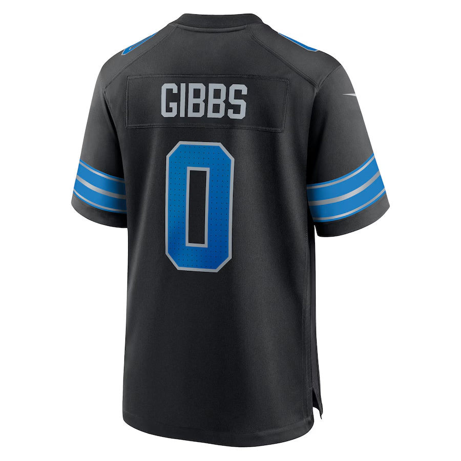 Pouc D.Lions #0 Jahmyr Gibbs Player Black Alternate Game Stitched Jerseys