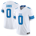 Pouc D.Lions #0 Jahmyr Gibbs Player White Vapor F.U.S.E. Limited Replica Stitched Jerseys