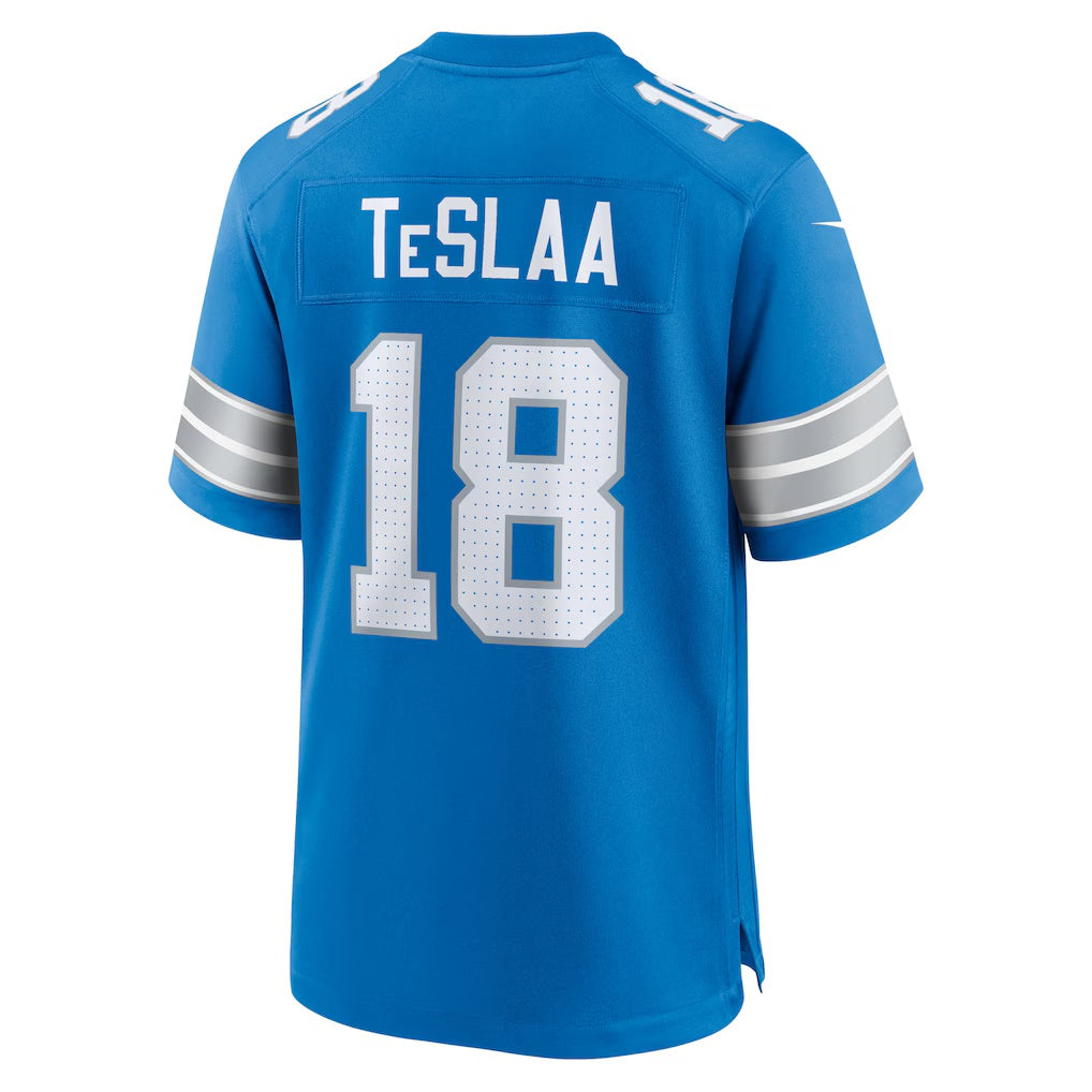 Pouc D.Lions #18 Isaac TeSlaa Blue Game Player Jersey