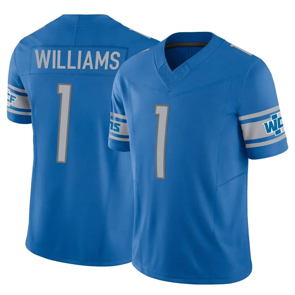 Pouc D.Lions #1 Jameson Williams Player Blue Vapor F.U.S.E. Limited Home Game Stitched Jerseys