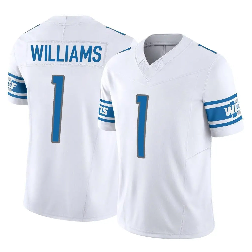 Pouc D.Lions #1 Jameson Williams Player White Vapor F.U.S.E. Limited Home Game Stitched Jerseys