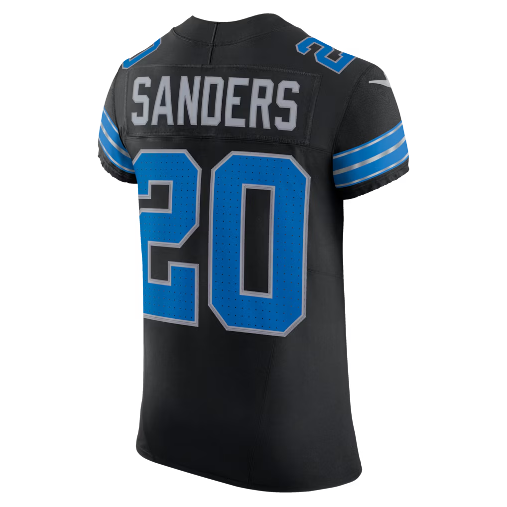 Pouc D.Lions #20 Barry Sanders Black Alternate Vapor F.U.S.E. Elite Stitched Jerseys
