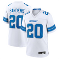 Pouc D.Lions #20 Barry Sanders Player White Game Stitched Jerseys