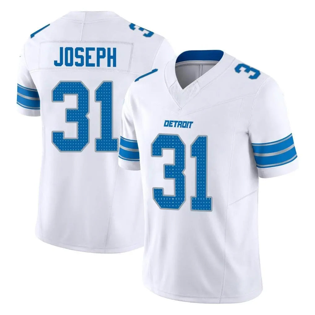 Pouc D.Lions #31 Kerby Joseph Player White Limited Vapor F.U.S.E. Alternate Home Game Stitched Jerseys
