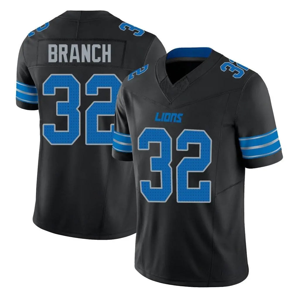 Pouc D.Lions #32 Brian Branch Player Black Alternate Vapor F.U.S.E. Limited Home Game Stitched Jerseys