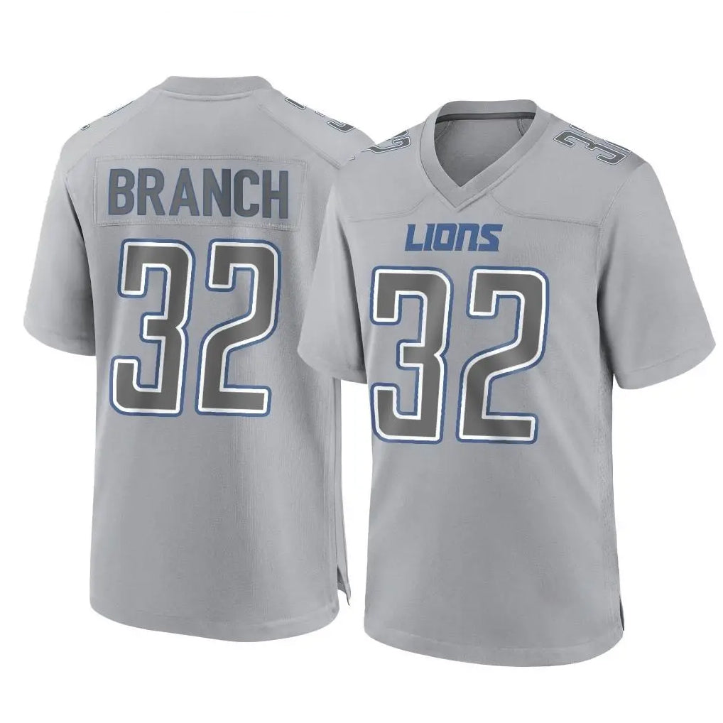 Pouc D.Lions #32 Brian Branch Player Gray Atmosphere Fashion Home Game Stitched Jerseys