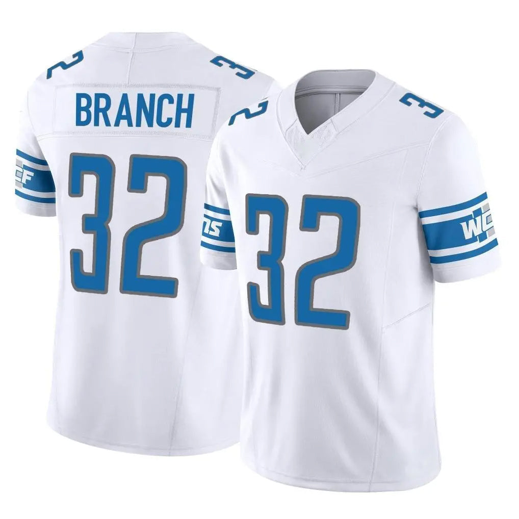 Pouc D.Lions #32 Brian Branch Player White Vapor F.U.S.E. Limited Home Game Stitched Jerseys