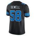 Pouc D.Lions #58 Penei Sewell Player Black Vapor F.U.S.E. Limited Game Stitched Jerseys