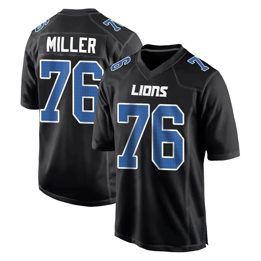 Pouc D.Lions #76 Blake Miller Player Black Fashion Home Game Stitched Jerseys