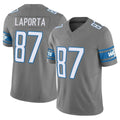 Pouc D.Lions #87 Sam LaPorta Player Gray Vapor F.U.S.E. Limited Home Game Stitched Jerseys