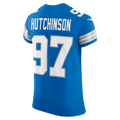 Pouc D.Lions #97 Aidan Hutchinson Blue Team Vapor F.U.S.E. Elite Stitched Jerseys